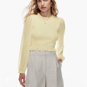 Wilfred Pastel Yellow Blouse – Aritzia